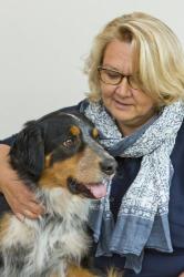 unser tierischer Therapeut Oskar bei der Arbeit